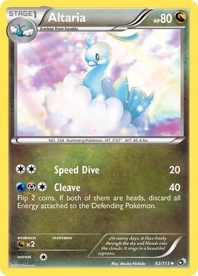 Altaria card from Legendary Treasures