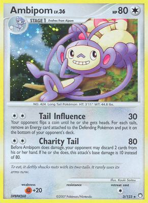 Ambipom card from Mysterious Treasures