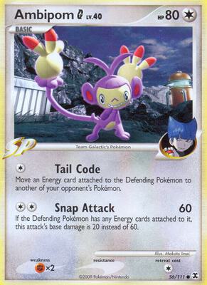 Ambipom G card from Rising Rivals