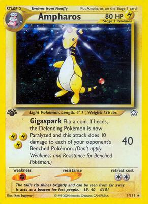 Ampharos card from Neo Genesis
