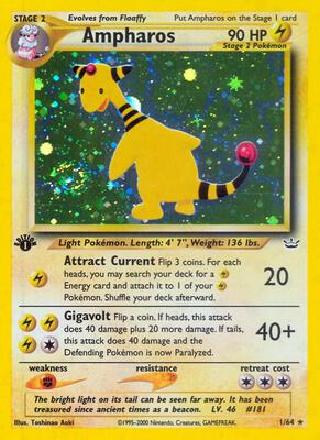 Ampharos card from Neo Revelation