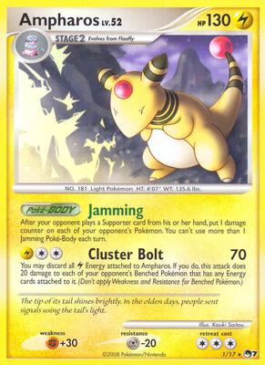 Ampharos card from POP Series 7