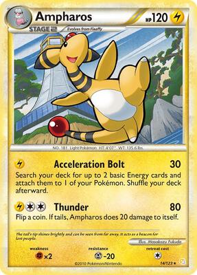 Ampharos card from HeartGold SoulSilver