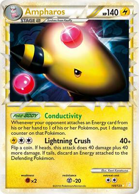 Ampharos (Prime) card from HeartGold SoulSilver