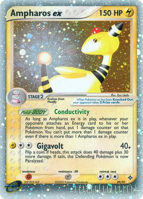 Ampharos ex card from EX Dragon