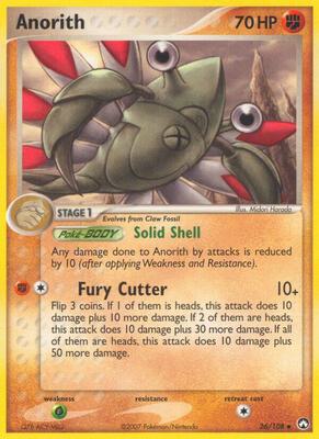 Anorith card from EX Power Keepers