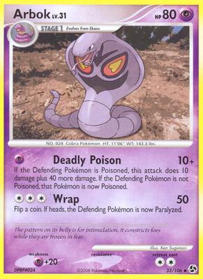 Arbok card from Great Encounters
