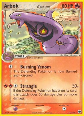 Arbok (Delta Species) card from EX Dragon Frontiers