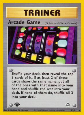 Arcade Game (Goldenrod Game Corner) card from Neo Genesis