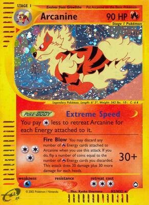 Arcanine (H2) card from Aquapolis