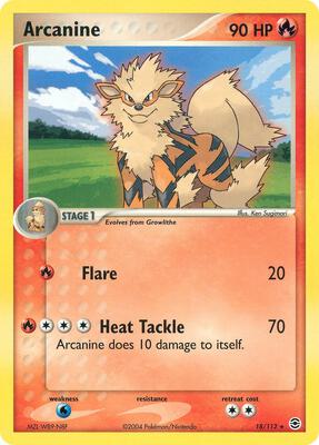 Arcanine card from EX FireRed & LeafGreen