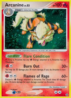 Arcanine card from Rising Rivals