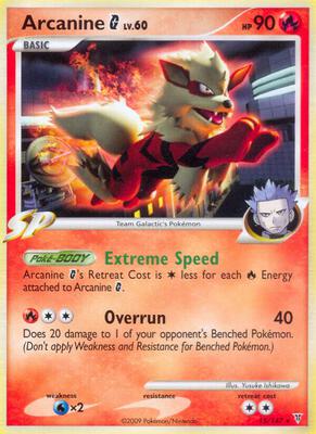 Arcanine G card from Supreme Victors