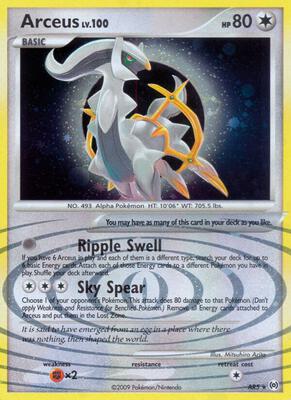Arceus (AR5) card from Arceus
