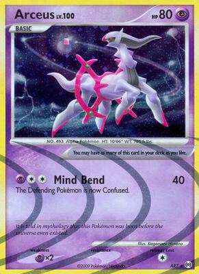 Arceus (AR7) card from Arceus