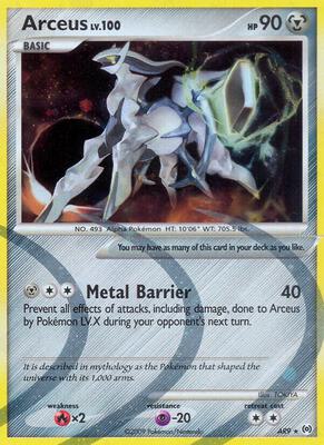 Arceus (AR9) card from Arceus
