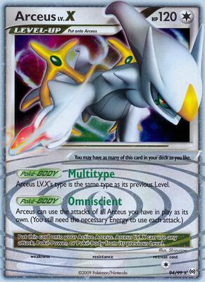 Arceus Lv.X (94) card from Arceus