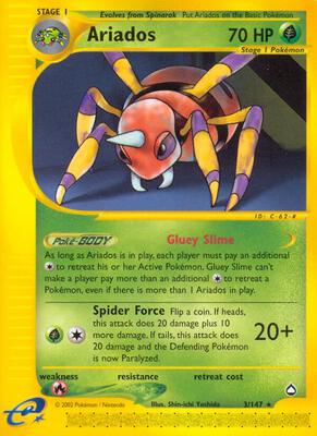 Ariados card from Aquapolis