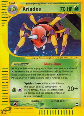 Ariados (H3) card from Aquapolis