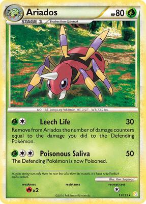 Ariados card from HeartGold SoulSilver