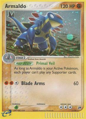 Armaldo card from EX Sandstorm