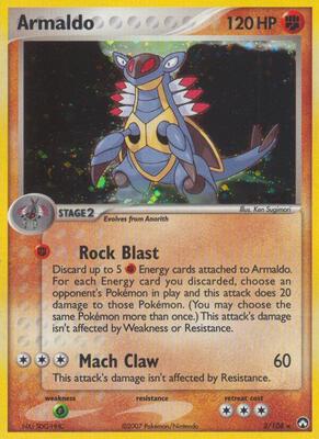 Armaldo card from EX Power Keepers