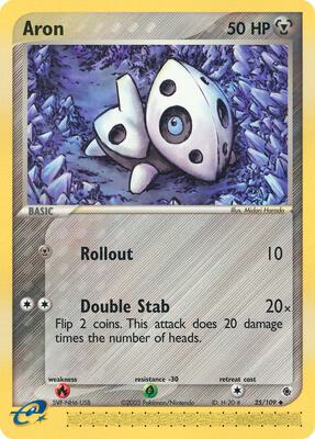 Aron - 25/109 card from EX Ruby and Sapphire