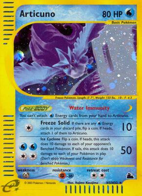 Articuno (H3) card from Skyridge
