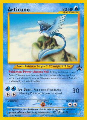 Articuno (48) card from WoTC Promo