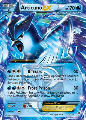 Articuno EX (Team Plasma) card from Plasma Storm