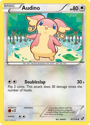 Audino card from Black and White