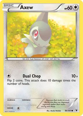 Axew card from Noble Victories