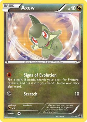 Axew (12) card from Dragon Vault