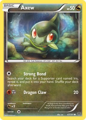 Axew card from Plasma Blast