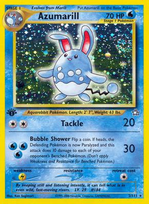 Azumarill card from Neo Genesis