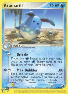 Azumarill card from EX Sandstorm