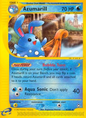 Azumarill card from Aquapolis