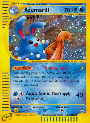Azumarill (H4) card from Aquapolis