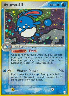 Azumarill card from EX Team Rocket Returns