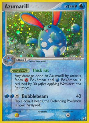 Azumarill card from EX Delta Species