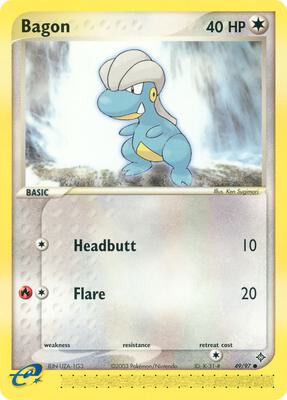 Bagon - 49/97 card from EX Dragon