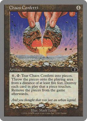 Chaos Confetti card from Unglued
