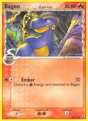 Bagon - 058/113 (Delta Species) card from EX Delta Species