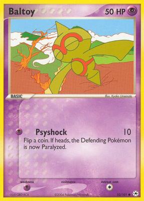Baltoy - 52/101 card from EX Hidden Legends