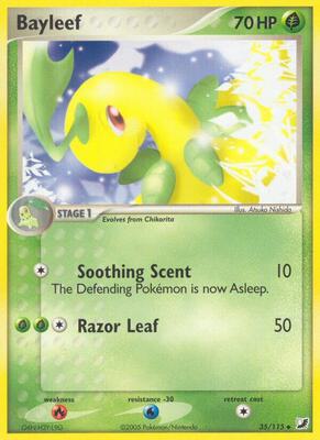 Bayleef card from EX Unseen Forces