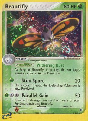 Beautifly card from EX Ruby and Sapphire
