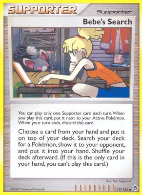 Bebe's Search card from Secret Wonders