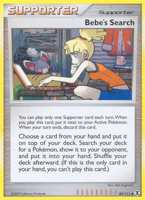 Bebe's Search card from Rising Rivals