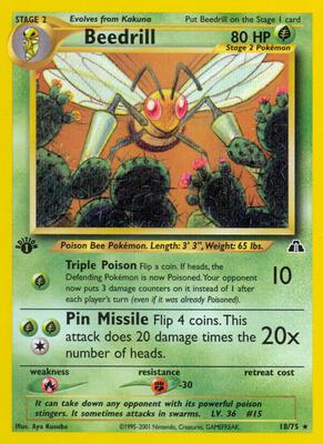 Beedrill card from Neo Discovery