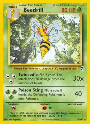 Beedrill card from Legendary Collection